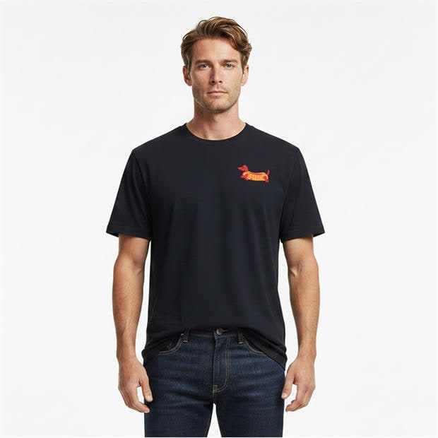 True Navy  412 - Farah - Men's Rayners GraphT T-Shirt