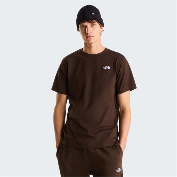 Dark Chestnut - The North Face - Regular Fit Simple Dome T-Shirt Mens