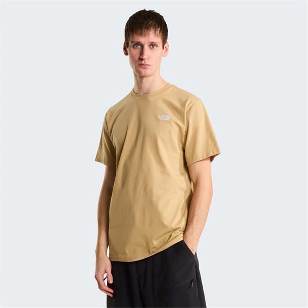 Khaki Stone - The North Face - Regular Fit Simple Dome T-Shirt Mens