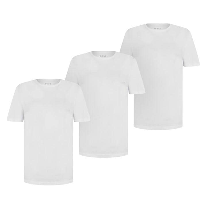 Boss Men's White Bodywear 3 Pack Premium Cotton T-Shirts - Crew Neck in Size M, Sports Direct
