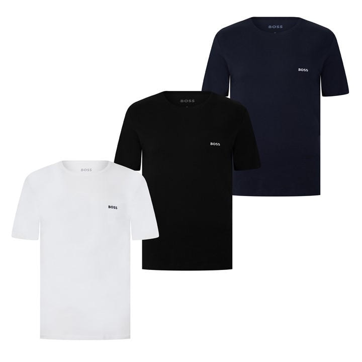 Boss Men's Black Bodywear 3 Pack Premium Cotton T-Shirts - Crew Neck in Size XS, Sports Direct
