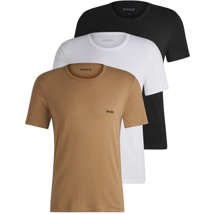 Boss Men's Black Bodywear 3 Pack Premium Cotton T-Shirts - Crew Neck in Size M, Sports Direct