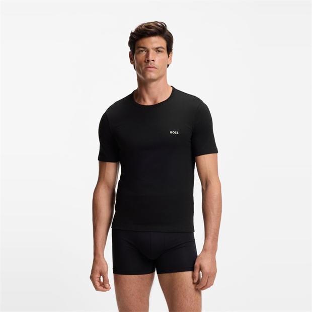 Open Misc - Boss - Mens BOSS Bodywear 3 Pack Premium Cotton T-Shirts - Crew Neck