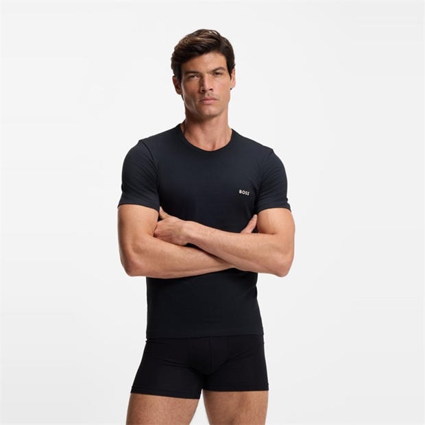 Open Misc - Boss - Mens BOSS Bodywear 3 Pack Premium Cotton T-Shirts - Crew Neck