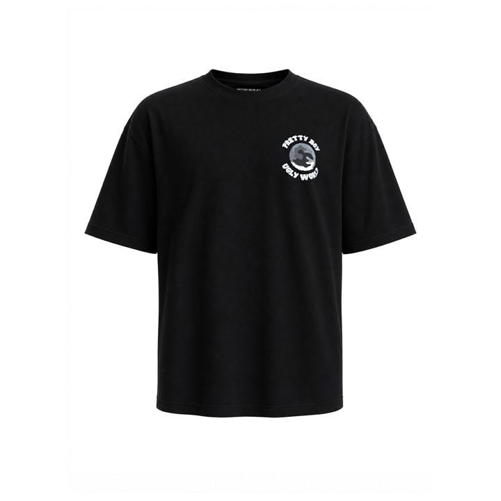 Pretty Boy Ugly World Men's Grey Pbuw New World T-Shirt in Size L, Sports Direct
