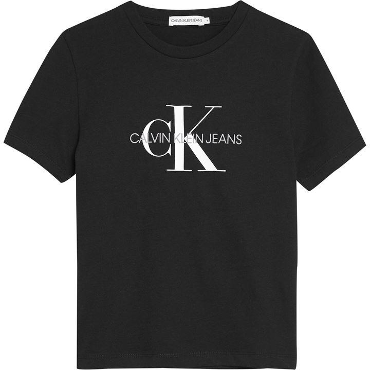 Calvin Klein Jeans  Kids Black  Monogram T Shirt in Size 8 - 9 Years, Sports Direct