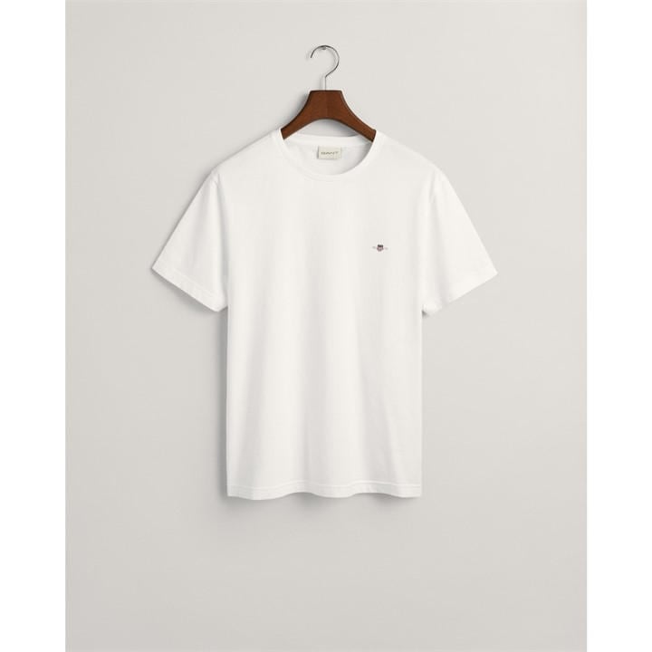 Gant Men's White Regular Fit Shield T-Shirt in Size 3XL, Sports Direct