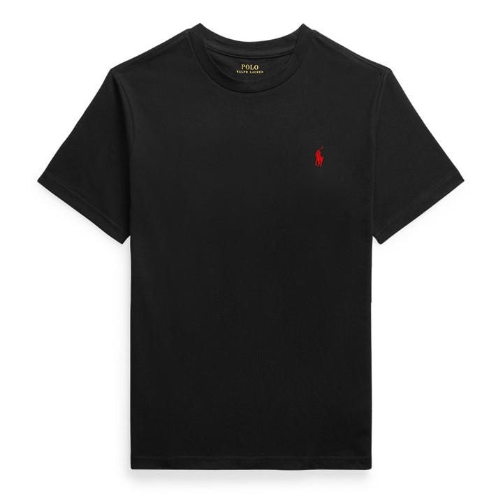Polo Ralph Lauren Boys Black ' Regular Fit Short Sleeve T-Shirt in Size 15 - 16 Years, Sports Direct
