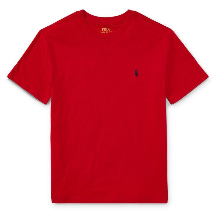 Polo Ralph Lauren Boys Red ' Regular Fit Short Sleeve T-Shirt in Size 15 - 16 Years, Sports Direct