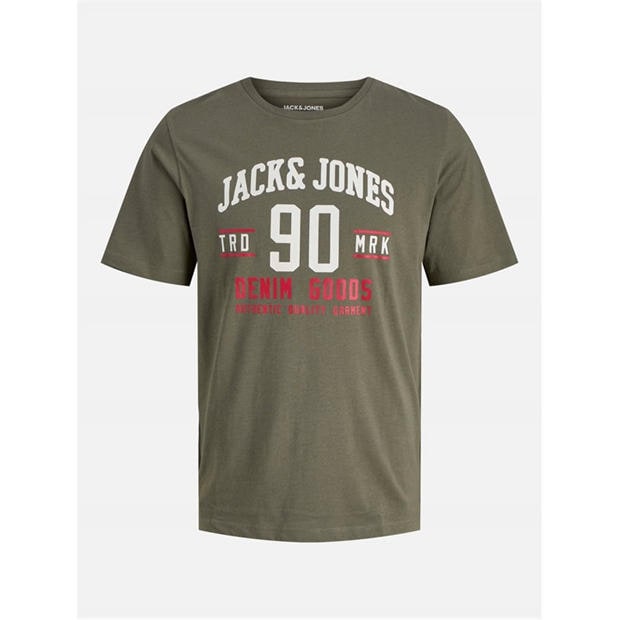 Dusty Olive - Jack and Jones - Ethan 3-Pack Short Sleeve T-Shirt Mens