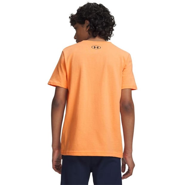 Orange/Black - Under Armour - UA Sportstyle Boys Short Sleeve