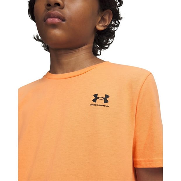 Orange/Black - Under Armour - UA Sportstyle Boys Short Sleeve