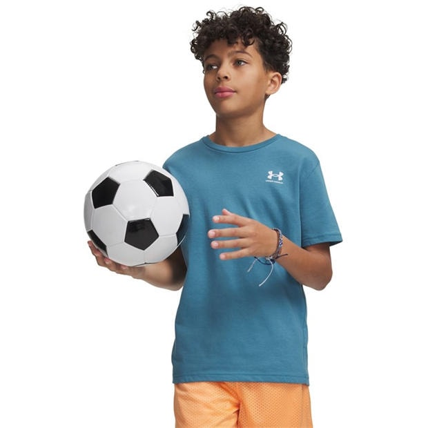 Boun Blue/White - Under Armour - UA Sportstyle Boys Short Sleeve