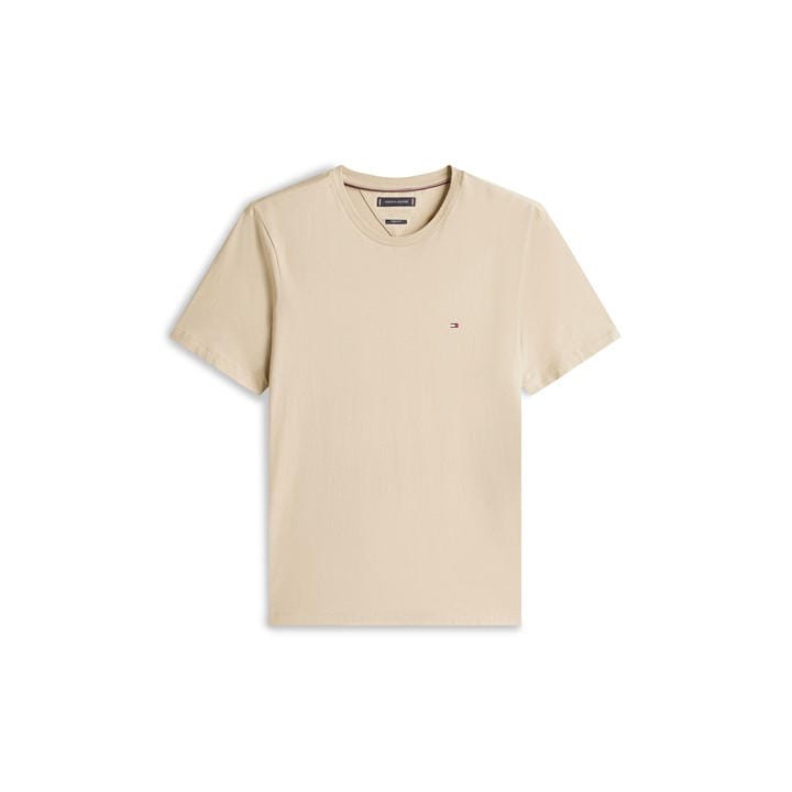Tommy Hilfiger Men's Beige Short-Sleeved T-Shirt in Size L, Sports Direct