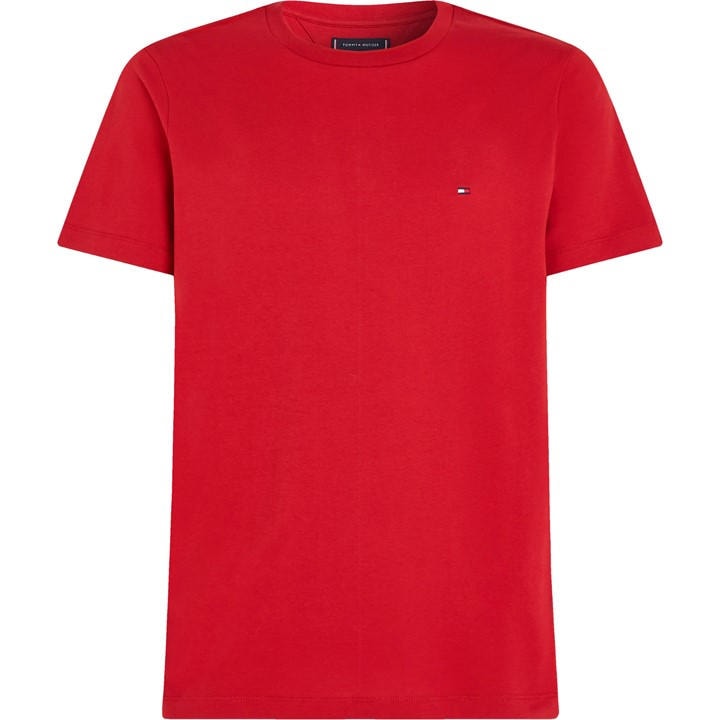 Tommy Hilfiger Men' Red Short-Sleeved T-Shirt in Size S, Sports Direct
