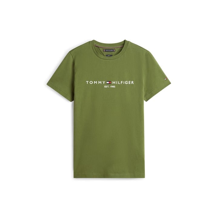 Tommy Hilfiger Men's Green Short-Sleeved T-Shirt in Size M, Sports Direct