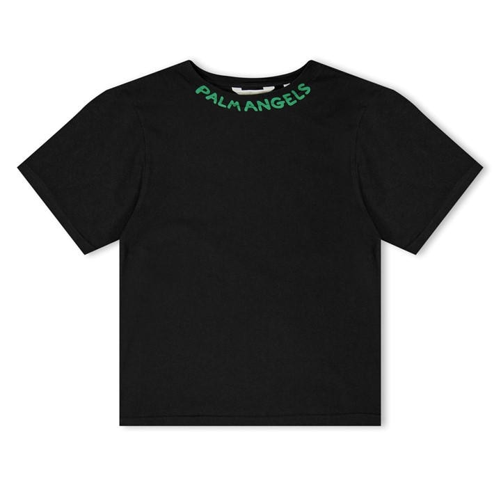 Palm Angels Boys Black Kids' Logo T-Shirt, Sports Direct
