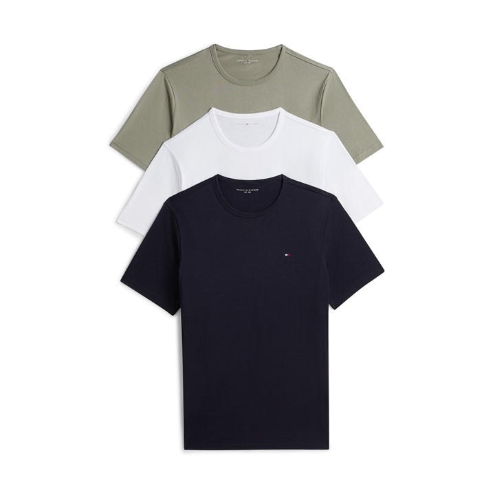 Tommy Hilfiger Men's  3 Pack Short Sleeve T-Shirts in Size M, Sports Direct