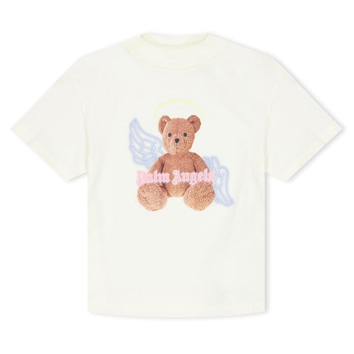 Palm Angels Girls White Bear Angel T-Shirt  in Size 13 - 14 Years, Sports Direct