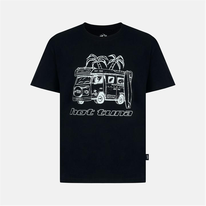 Hot Tuna Men' Black Crew T Shirt in Size S, Sports Direct