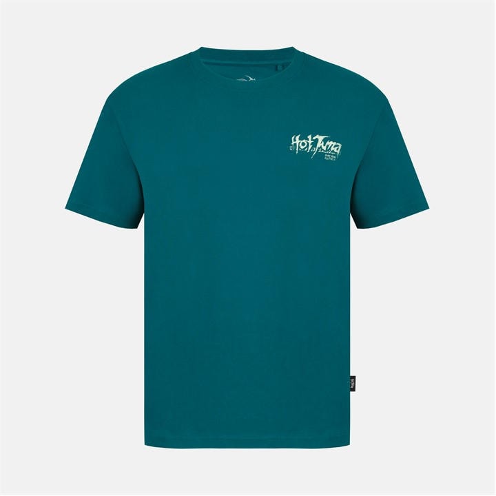 Hot Tuna Men' Green Crew T Shirt in Size S, Sports Direct