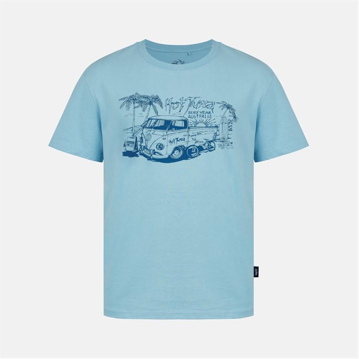Hot Tuna Men' Blue Crew T Shirt in Size S, Sports Direct