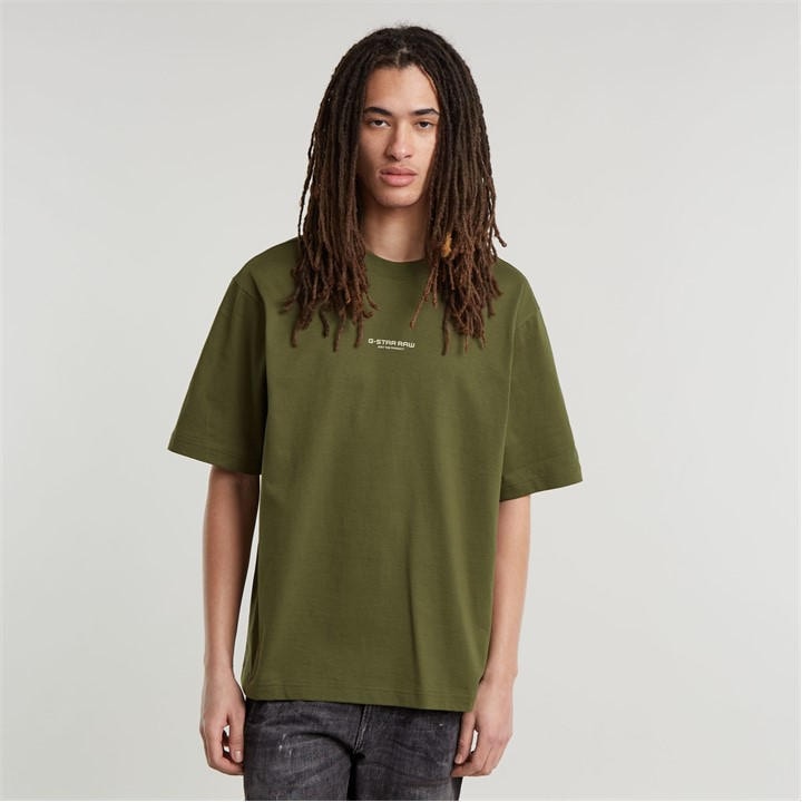 G Star Men's Green Logo T-Shirt Small