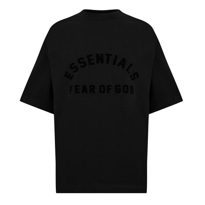 Fear Of God Essentials Men's Black Short Sleeve Tee in Size L, Sports Direct