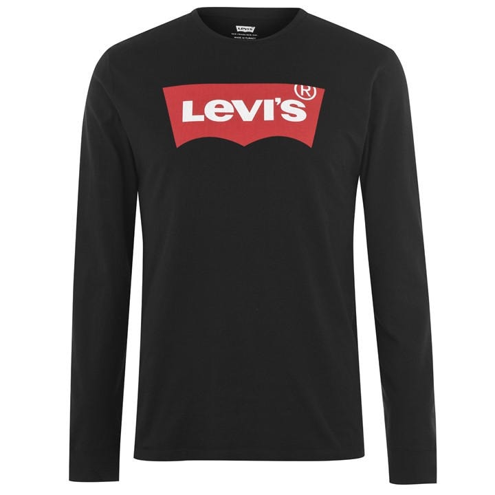 Levis Men's Black Batwing Tee in Size XL, Sports Direct
