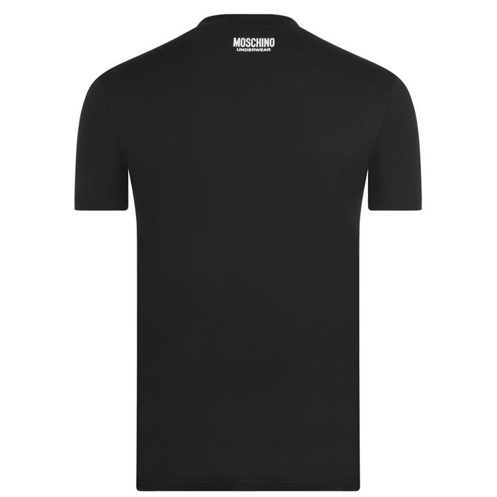 Moschino Men' Black Tape T Shirt in Size S, Sports Direct