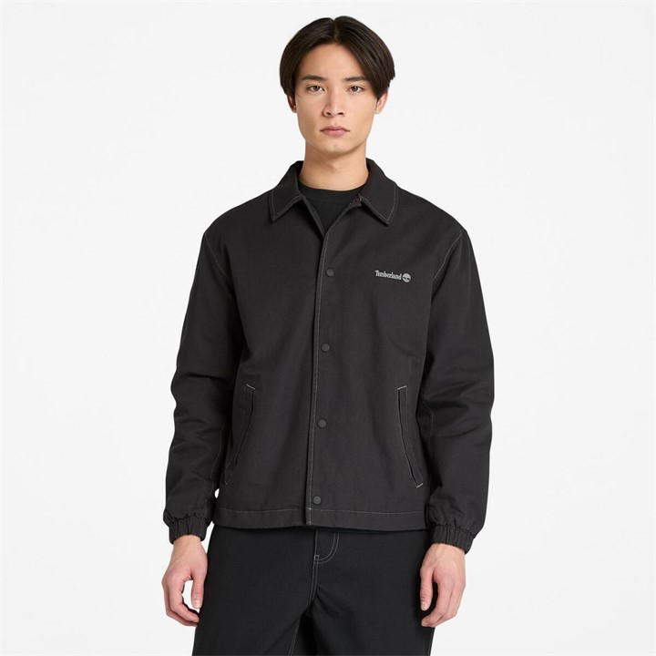 Timberland Men's Black Coach Canvas Overshirt in Size M, Sports Direct