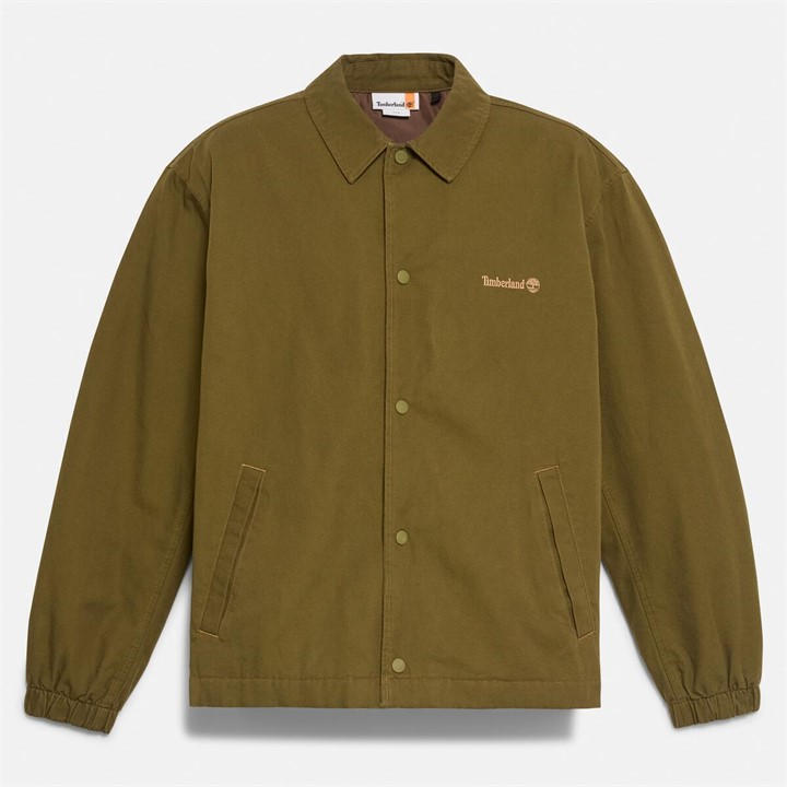 Timberland Men's Green Coach Canvas Overshirt in Size M, Sports Direct