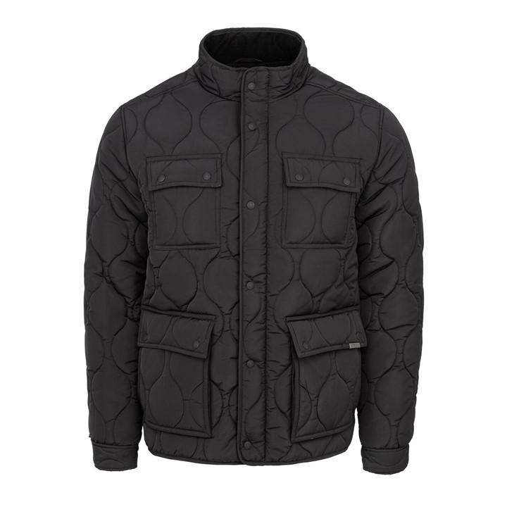 Firetrap Men's Black Kingdom Quilted Long Sleeve Jacket in Size XS, Sports Direct