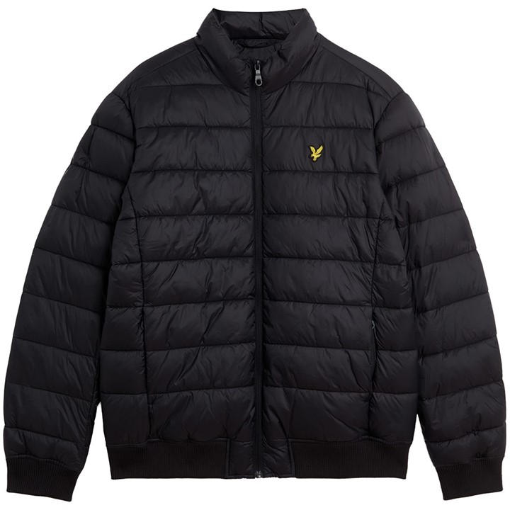 Lyle And Scott Men's Black Funnel Wadded Medium Puffer Jacket in Size 2XL, Sports Direct