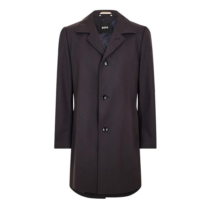 Boss Men' Blue H-Task Overcoat in Size S, Sports Direct