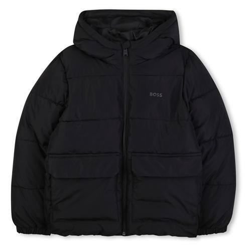 BOSS - Kids' Hooded Medium Puffer Jacket
