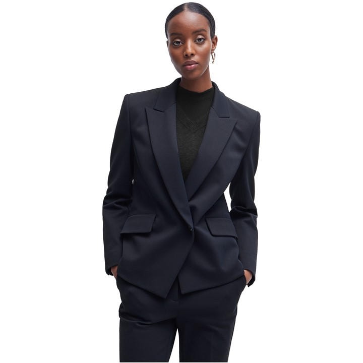 Boss Women's Blue Jarinara Structured Blazer in Size 6, Sports Direct