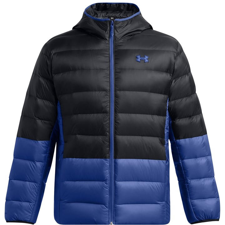 Under Armour Men' Black Legend Down Hooded Heavyweight Puffer Jacket in Size S, Sports Direct