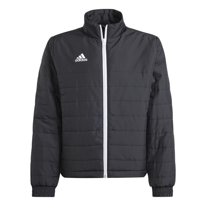Adidas Boys Black Kids' Entrada 22 Light Long Sleeve Quilted Jacket in Size 7 - 8 Years, Sports Direct