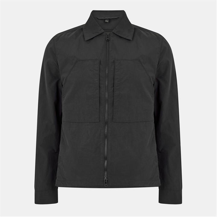 Belstaff Men's Black Classic Fit Overshirt in Size M, Sports Direct