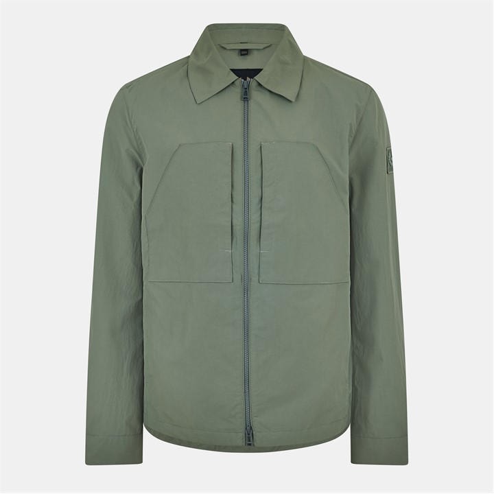 Belstaff Men's Green Classic Fit Overshirt in Size M, Sports Direct