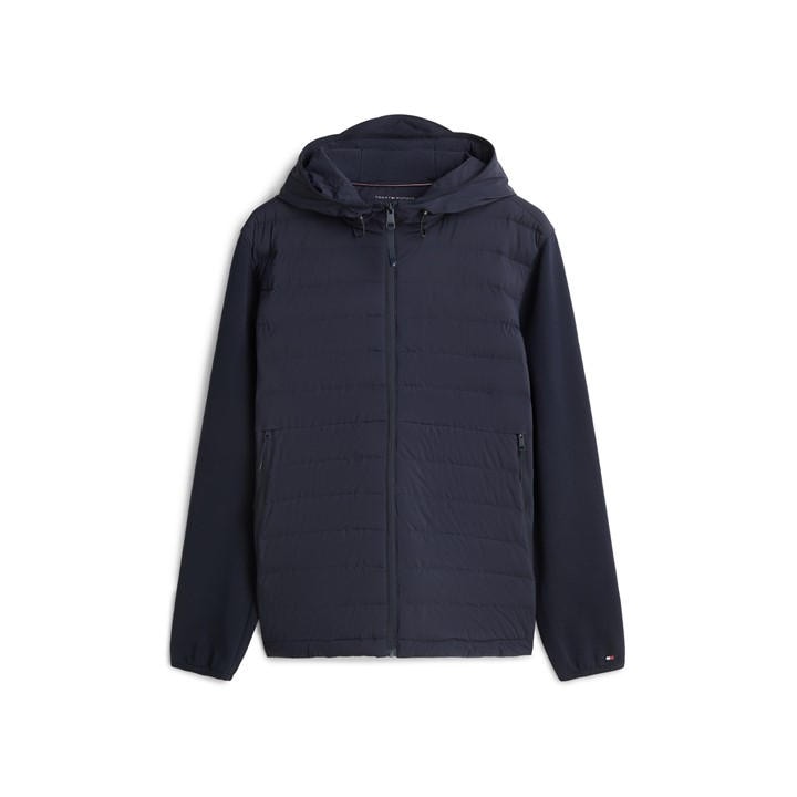 Tommy Hilfiger Men's Blue Mixmedia Hybrid Jacket in Size M, Sports Direct
