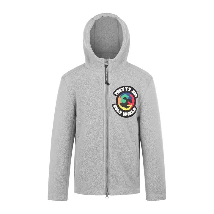 Pretty Boy Ugly World Men's Grey Textured Sherpa Jacket in Size XL, Sports Direct