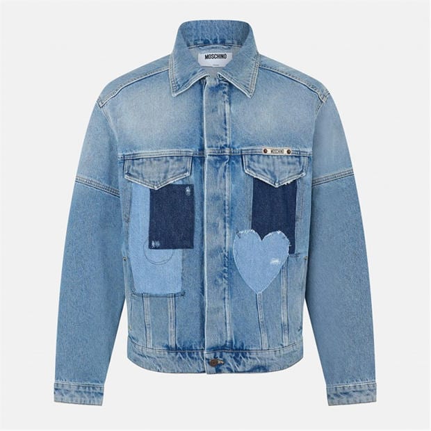 Blue - MOSCHINO - Men's Denim Structured Fit Jacket