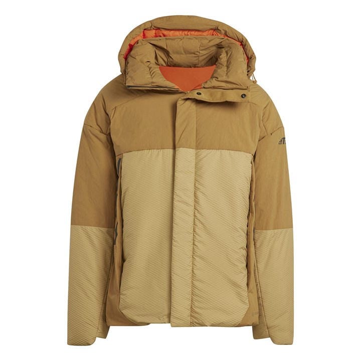 Adidas Men's Brown Terrex Myshelter Cold.rdy Water Resistant Detachable Hood Down Jacket in Size XS, Sports Direct