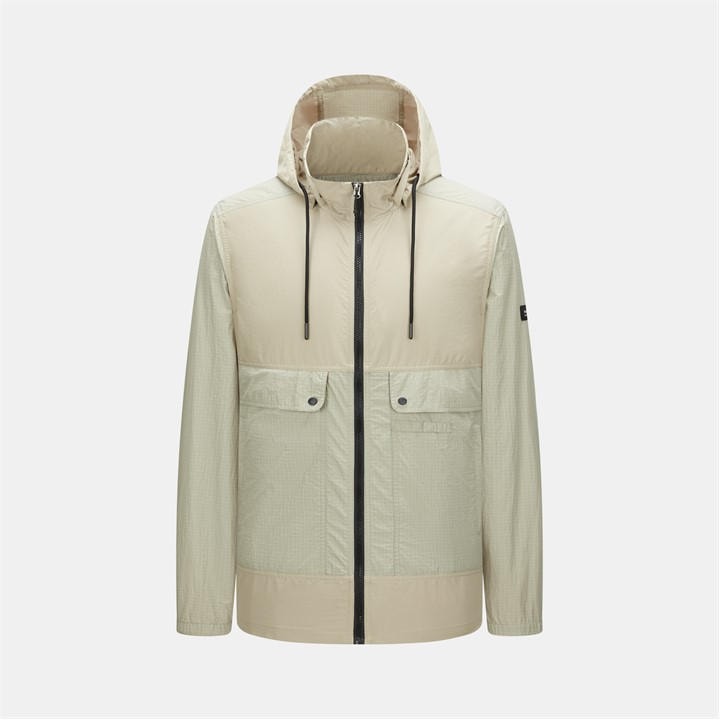 Firetrap Men' Green Lightweight Wind Resistant Rain Anorak in Size S, Sports Direct