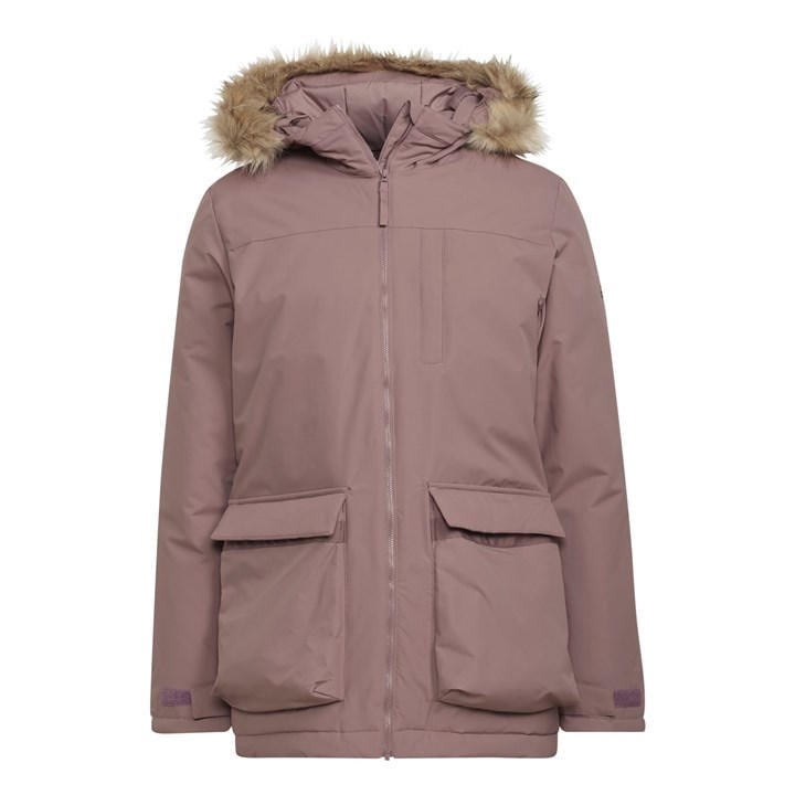 Adidas Men' Pink Utilitas Insulated Mid-Length Parka in Size S, Sports Direct