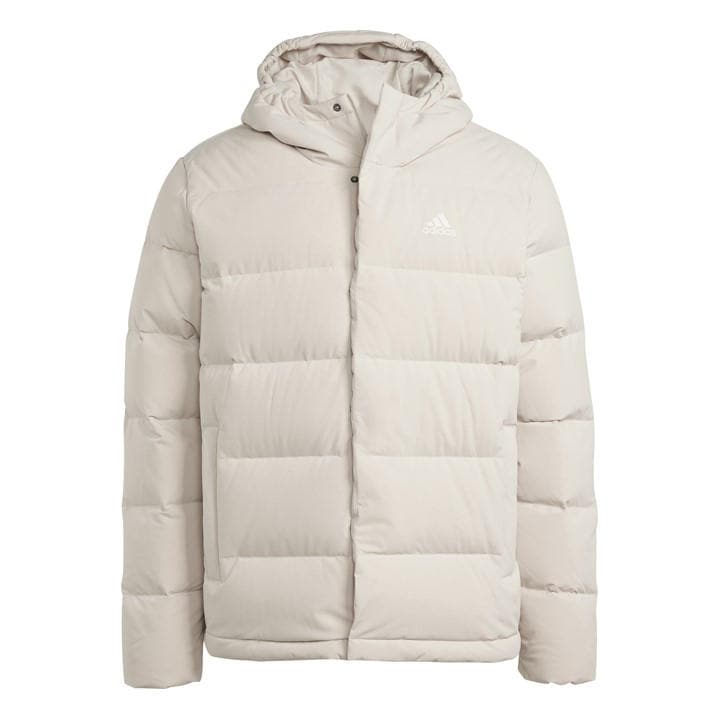 Adidas Men' Brown Helionic Hooded Down Jacket in Size S, Sports Direct