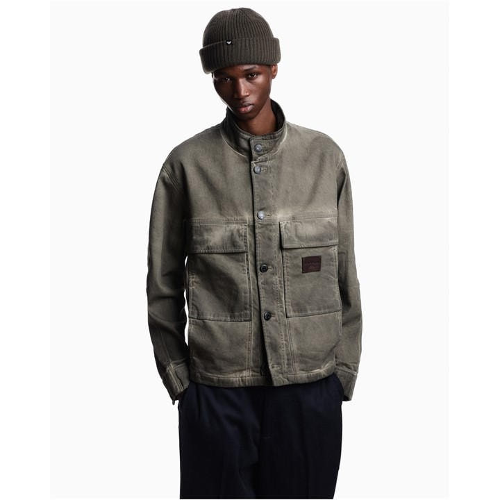 Emporio Armani Men's Grey Blouson Jacket in Size XL, Sports Direct