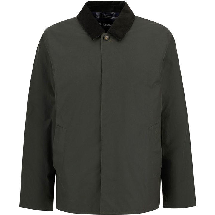 Barbour Men's Green Lorden Waxed Mac in Size XL, Sports Direct